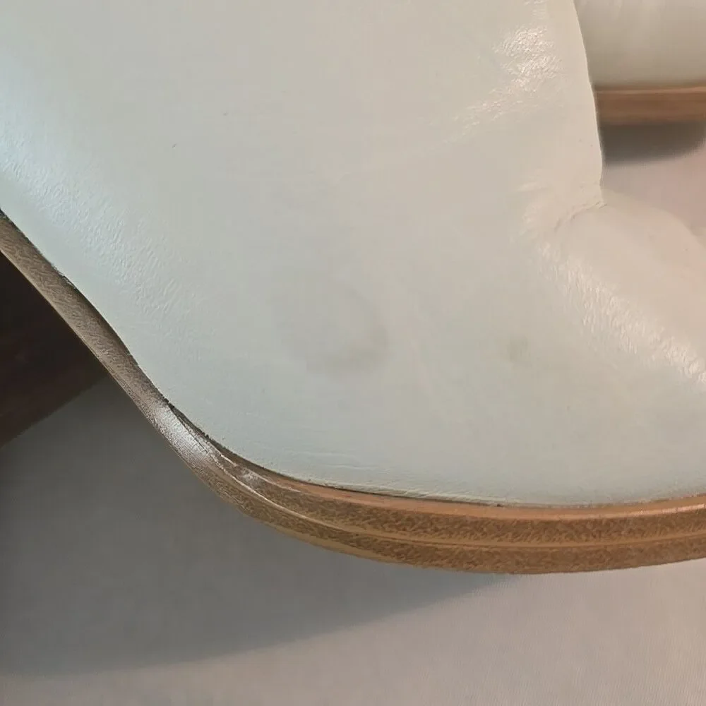 Mark Fisher Women’s Leather Ankle Boots Booties Ivory Color Size 6.5M Slip-On